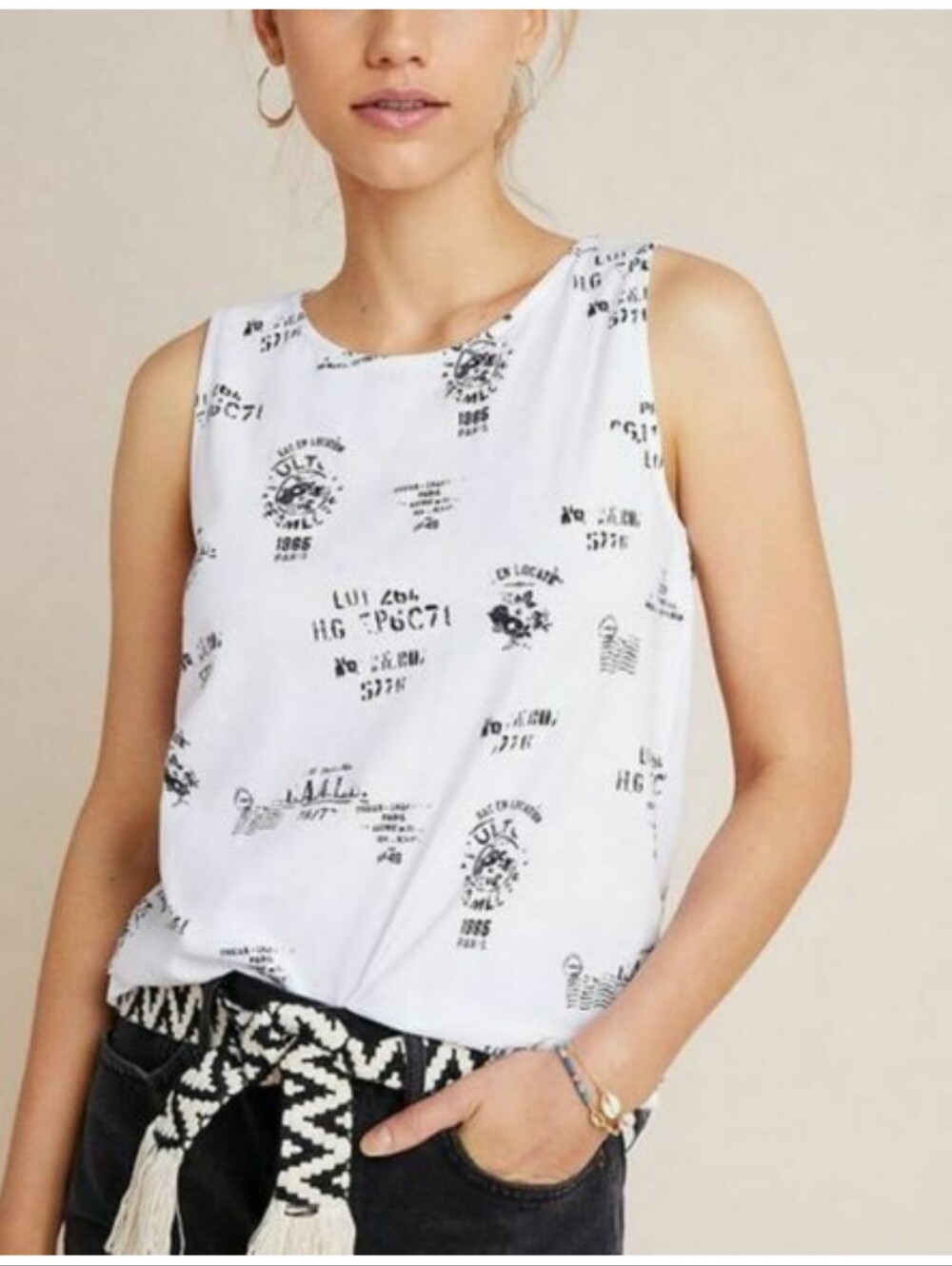 Anthropologie Avery Muscle Tank Top - Picture 1 of 8